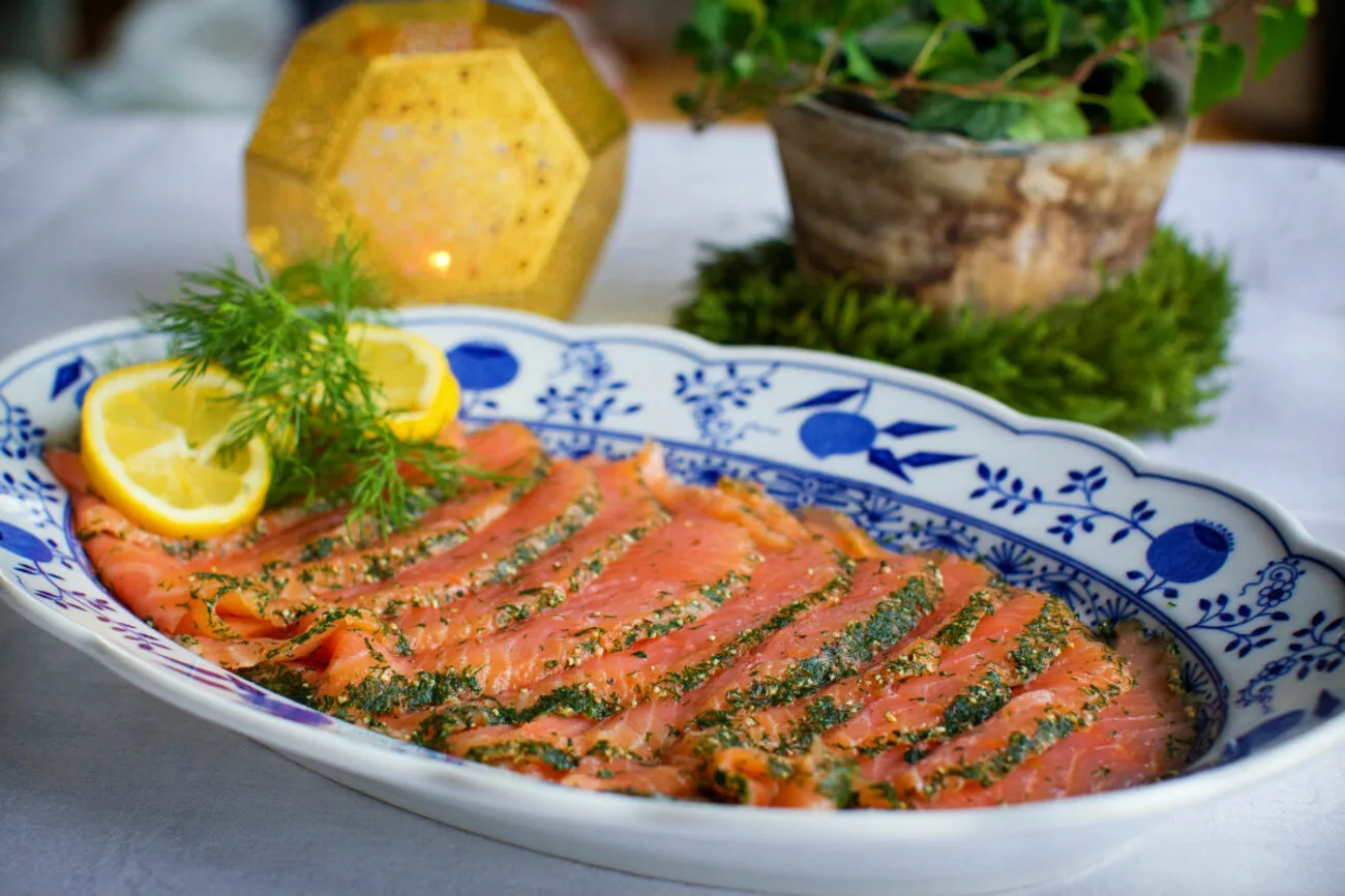 Gravad lax skivad